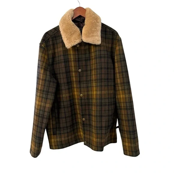 NWT PENDLETON MENS PLAID SILVERTON  XL Plaid Jacket with Faux Fur Collar - Picture 3 of 9